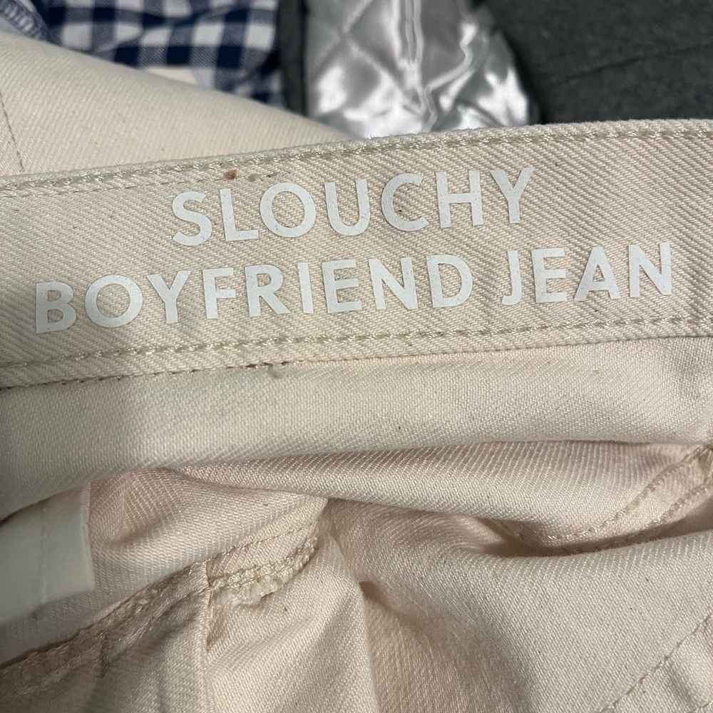 J. Crew Women's Cream Boyfriend Jeans - Picture 6 of 7